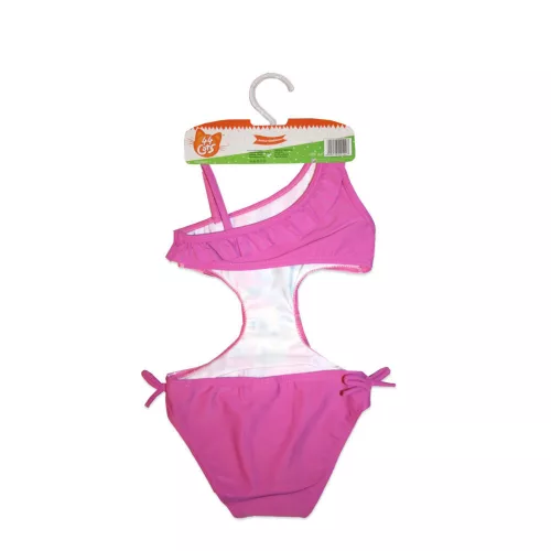 44 Verspielter Katzendruck Trikini für Mädchen - Lila - 104