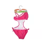 44 Verspielter Katzendruck Trikini für Mädchen - Pink - 104