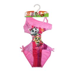   44 Verspielter Katzendruck Trikini für Mädchen - Rosa - 110