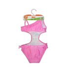 44 Verspielter Katzendruck Trikini für Mädchen - Rosa - 98