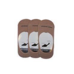   Pezzini Unisex Silikon-Sneakersocken - 3 Paar/Packung - Baumwoll-Sneakersocken - beige - 38-41