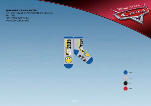 Disney Cars rutschfeste Plüschknöchelsocken für Kinder - Grau-Blau - 27-30