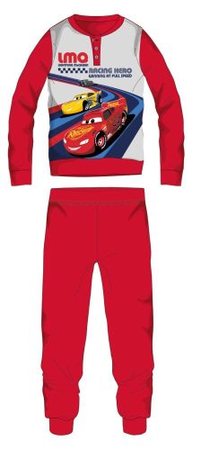 Disney Cars Winter-Baumwollkinderpyjama - Interlock-Pyjama - Racing Hero Aufdruck - rot - 110
