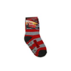   Rutschfeste Kinderstrümpfe - Cars - Plüschsocken - Rot-Grau - 23-26