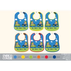   Enrico Coveri Baby Lätzchen 6 Stück/Packung - Baumwoll-Lätzchen 30 x 18 cm - Blau