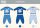 Enrico Coveri lange schmale Baby-Pyjama - 100% Baumwoll-Pyjama - Mittelblau - 80