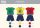 Enrico Coveri Kurzarm-Sommer-Baby-Pyjama - 100% Baumwollpyjama - gelb-dunkelblau - 92