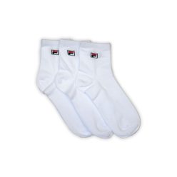   Fila Unisex Baumwollsocken - Kurzsocken - 3 Paar - Weiß - 39-42