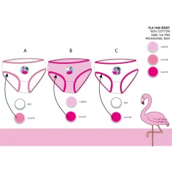 Flamingo Mädchenunterhose - 3er-Pack Baumwollunterhose