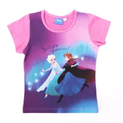 Frozen Mädchen Kurzarmshirt - Baumwollshirt - Rosa_122