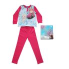 Langer dünner Baumwollkinderpyjama - Die Eiskönigin - mit Anna und Elsa Muster Jersey - pink - 134
