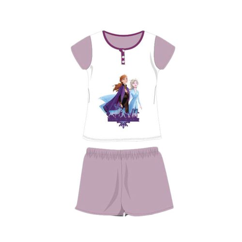 Sommer-Kurzarm-Kinder-Baumwollpyjama - Disney Die Eiskönigin - Anna und Elsa - helllila - 128