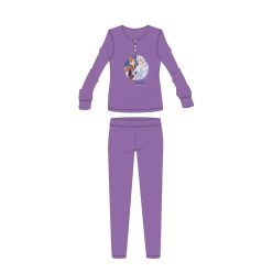   Disney Frozen Winter Cotton Children's Pyjama - Interlock Pyjama - Dark Purple - 122