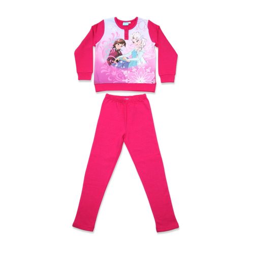Winter-Flanell-Kinderpyjama - Die Eiskönigin - pink - 128