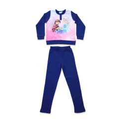   Winter-Flanell-Kinderpyjama - Die Eiskönigin - dunkelblau - 104