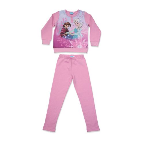 Winter-Flanell-Kinderpyjama - Die Eiskönigin - hellrosa - 140