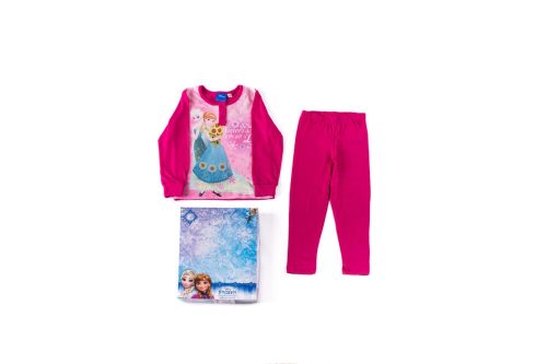 Langer dünner Baumwollkinderpyjama - Die Eiskönigin - 104 - pink