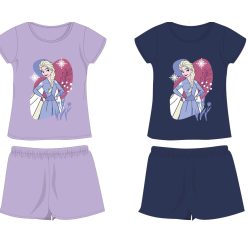   Disney Die Eiskönigin Baumwoll-Sommer-Set - T-Shirt-Shorts-Set - Dunkelblau - 104