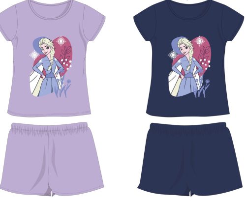 Disney Die Eiskönigin Baumwoll-Sommer-Set - T-Shirt-Shorts-Set - Dunkelblau - 116