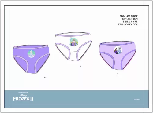 Disney Eiskönigin Mädchenunterhose - 3er-Pack Baumwollunterhose - 122-128