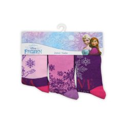   Kinder Baumwollsocken - 3 Paar - Die Eiskönigin - lila - 31-34