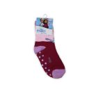Rutschfeste Kindersocken - Die Eiskönigin - Vollplüsch - Elsa Muster - Bordeaux-Lila - 27-30