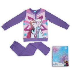 Winter Baumwoll Kinderpyjama - Die Eiskönigin - lila - 104