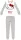 Hello Kitty Damen dünnes Baumwollpyjama - Jersey-Pyjama - Hellgrau - L