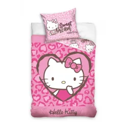   Hello Kitty Édes Álmok 100% pamut ágyneműgarnitúra 140x200cm ágyneműhuzat + 70x90cm párnahuzat