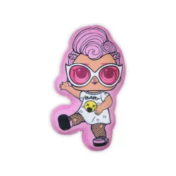   Wendbare LOL Puppe Spielkissen für Mädchen - Zwei-in-Eins Kissen - hellrosa-königsblau