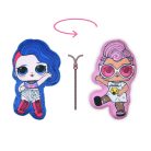 Wendbare LOL Puppe Spielkissen für Mädchen - Zwei-in-Eins Kissen - hellrosa-königsblau