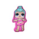 Wendbare LOL Puppe Spielkissen für Mädchen - Zwei-in-Eins Kissen - helllila-rosa