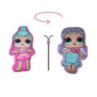 Wendbare LOL Puppe Spielkissen für Mädchen - Zwei-in-Eins Kissen - helllila-rosa