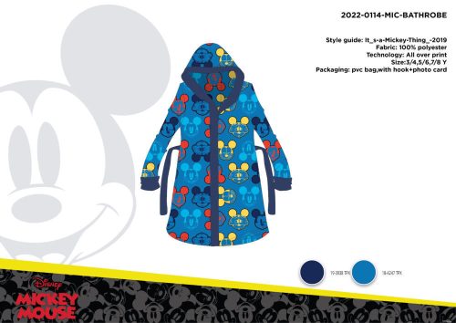 Mikrofaser Kapuzenbademantel für Kinder - Disney Mickey Mouse