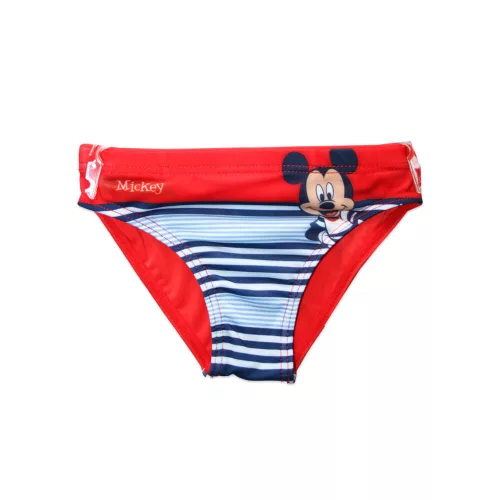 Baby Badeanzug für kleine Jungen - Mickey Maus - gestreift - rot - 80