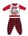 Disney Mickey Maus Winter dicke Weihnachtsbaby-Strampelanzug - Baumwollflanell-Strampelanzug - rot-schwarz - 92