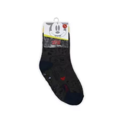  Rutschfeste Kindersocken - Micky Maus - Vollplüsch - Anthrazit - 23-26