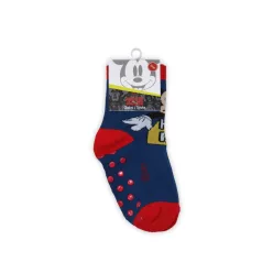   Rutschfeste Kindersocken - Micky Maus - Vollplüsch - Dunkelblau - 27-30