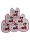 Minnie Maus Baby Lätzchen 6 Stück/Packung - Baumwoll-Lätzchen - Hellrosa-Rosa-Dunkelrosa-Pink-Rot-Lila