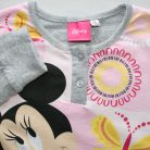 Langer dünner Baumwoll-Kinderpyjama - Minnie Maus mit Schmetterlingen - Jersey - grau - 122
