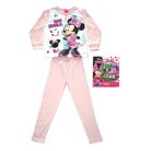 Langer dünner Baumwoll-Kinderpyjama - Minnie Maus - Jersey - hellrosa - 122