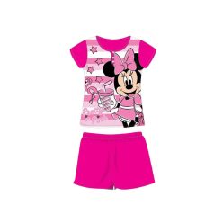   Sommer-Kurzarm-Kinder-Baumwollpyjama - Disney Minnie Maus - gestreift - pink - 122