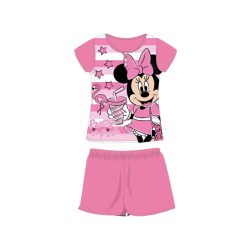   Sommer-Kurzarm-Kinder-Baumwollpyjama - Disney Minnie Maus - gestreift - rosa - 122
