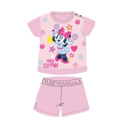   Sommer Kurzarm-Baumwollbaby-Pyjama - Disney Minnie Maus - Sternen - Hellrosa - 92