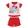 Sommer Kurzarm-Baumwollbaby-Pyjama - Disney Minnie Maus - Rot - 92