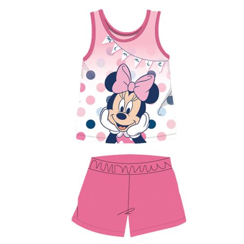 Sommer ärmelloser Baumwollbaby-Pyjama - Disney Minnie Maus - Rosa - 92