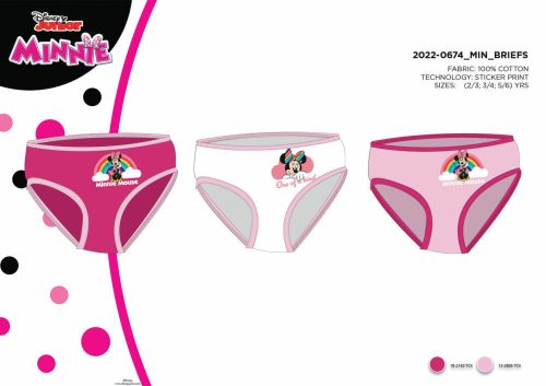 3-teiliges Mädchen Baumwollunterhosen-Set - Disney Minnie Mouse