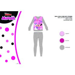   Winter Baumwoll-Interlock-Kinderpyjama - Disney Minnie Mouse - grau - 104