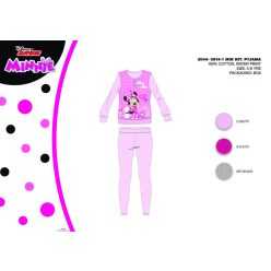   Winter Baumwoll-Interlock-Kinderpyjama - Disney Minnie Mouse - hellrosa - 134