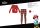 Winter dicke Baumwollkinderpyjama - Flanellpyjama - Disney Minnie Maus - rot - 128